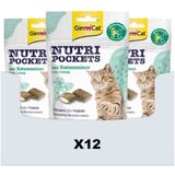 12x GimCat Nutri Pockets Multi-Vitamin & Kattenkruid 60 gr