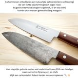 Herder Molenmes - Carbonstaal/Hout - 8,5 cm Lemmet