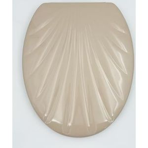 Wc-bril wc-bril schelpvorm kleur beige, duroplast, zeer stabiel