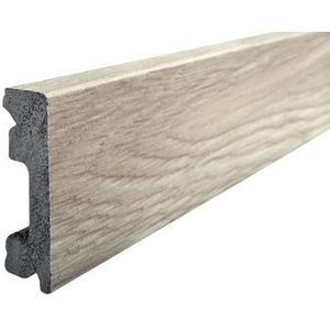 Mac Lean Hoge Plint Classic Click - Lichtgrijs Eiken - Kunststof - 200cm - 15x50mm
