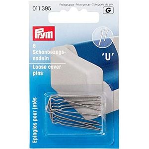 Prym U-vormige riem voor spelden van messing, 6 stuks, zilverkleurig