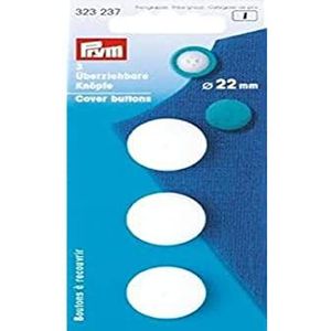 Prym - Prym Kunststof Wit (22mm) Omslag Knopen - 3 Stukken