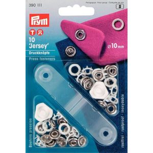 Prym Jersey Drukknopen 10 stuks 10 mm wit 390 111