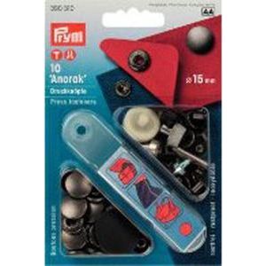 Prym - Prym Anorak Old Steel (15 mm) Niet -SEW persbevestigingen - 1 Stuk