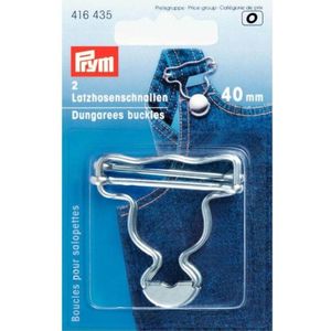 Prym - Dungarees-gespen - Zilverkleurig - 40 mm - 2 Stuks