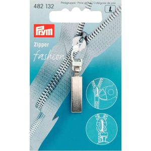 Prym 482132 zilveren metalen ritssluiting, één maat