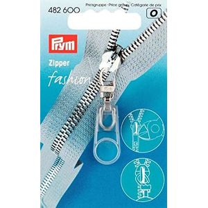 Prym 482600 rubberen ritssluiting kunststof / metaal transparant zilver gum 1 stuk