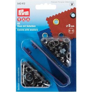 Prym Ringen met schijven 5mm oud ijzer - 40st