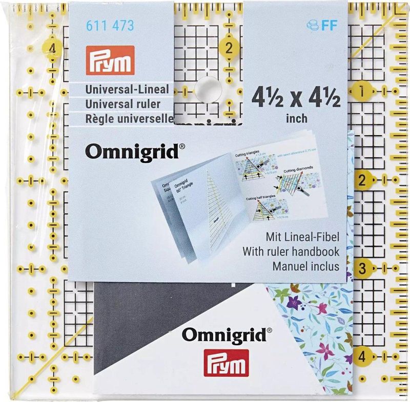 Omnigrid universal  vierkant liniaal 4,5 inch