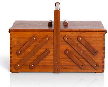 Prym - 612551 - Naaikast - Donker Hout - Rubberhout - Accordeonprincipe
