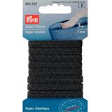 PRYM - SUPER ELASTIEK - 7MM - ZWART - 1X3 METER.