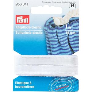 Prym Elastische band met knoopsgat, glad, 18 mm, 1 m, wit