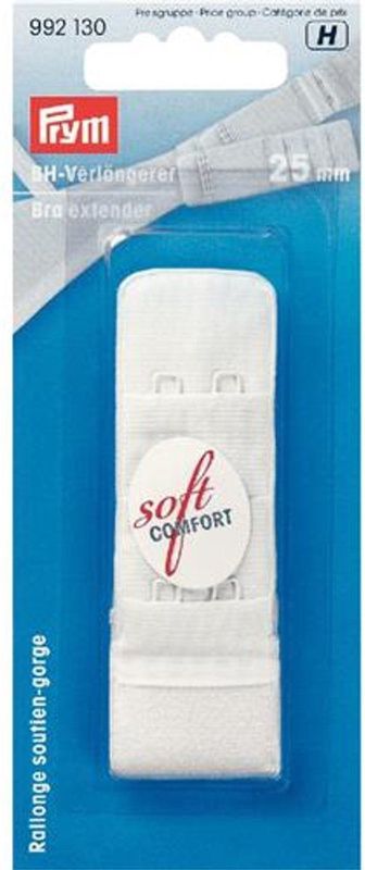 Prym BH tussenstukje 2 haakjes 25mm - M - Wit.