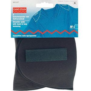 Prym Schouder Pads Set-in met haak en lus bevestiging zwart M-L