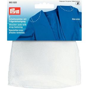 Prym wit 993920 schoudervulling drager bevestiging PA, charmeuse, one size 115 x 125 x 10 mm, 2 stuks