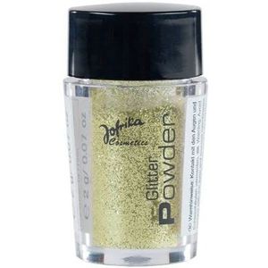 Jofrika Glittergezichtspoeder, goud, in praktische strooier voor exacte dosering, leuk make-upresultaat, klein potje met fijn poeder, glittereffecten voor make-up, verkrijgbaar in 6 kleuren
