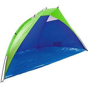 Idena 40321 - strandtent Lido met UV-bescherming 40+, ca. 2,7 x 1,2 x 1,2 m, licht en compact voor transport, ideaal voor strand, zwembad, tuin en vakantie, groen