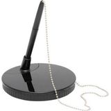 MAUL Exclusieve penhouder van kunststof, stabiele ketting, breedte 114 mm, hoogte 150 mm, zwart