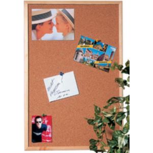 MAUL Prikborden 60 x 100 cm - bruin - kurk - houten frame - 1 stuk - 1.3 x 100 x 60 cm