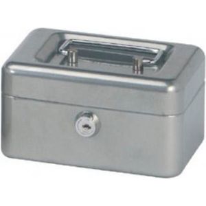 Geldkassette 1 15,2x12,5x8,1cm silber