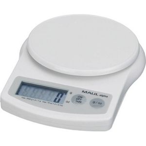 Briefwaage alpha 12,4cm 2 g 2kg ohne Netzanschluss weiß