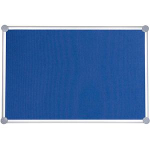 MAUL Prikbord, textielbekleding, blauw, b x h = 1500 x 1000 mm