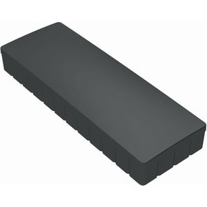 Maul magneten rechthoek 54 x 19 mm zwart (10 stuks)