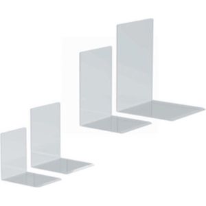 Boekensteun Maul 12x12x17cm Acryl Glashelder - Paar A 2 Stuk