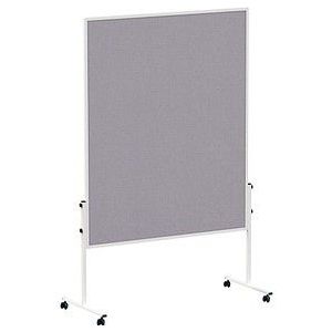Maul Moderationstafel solid 150x120 cm Filz ungeteilt mit Rollen grau