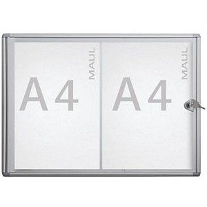 Binnenvitrine wand MAULextraslim whiteboard 2xA4 met slot