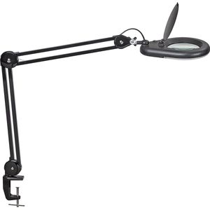 MAUL LED-loeplamp MAULviso, armlengte 410 mm, met tafelklem, zwart