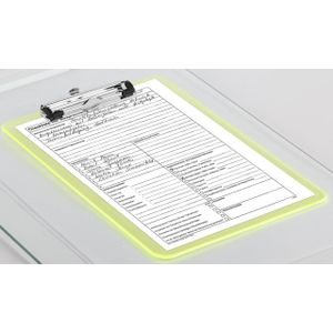 Klembord Maul A4 Transparant Neon Geel - 1 Stuk