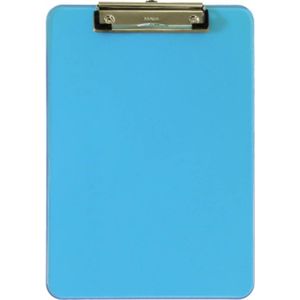 Klembord MAUL A4 staand transparant neon blauw | 12 stuks