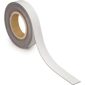 MAUL Magneetband - wit - metaal - beschrijfbaar - 1 stuk - 10 m x 30 mm x 1 mm