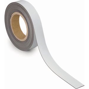 MAUL Magneetband - wit - metaal - beschrijfbaar - 1 stuk - 10 m x 30 mm x 1 mm