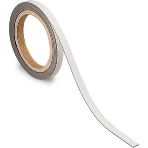 MAUL Magneetband - wit - metaal - beschrijfbaar - 1 stuk - 10 m x 40 mm x 1 mm