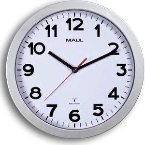 MAULstep Wandklok 30RC incl. batterij - zilver - 1 stuk - Ø 30 x 5 cm - MAUL