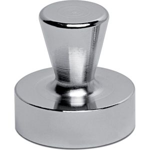 MAUL Neodymium kegelmagneet – magneet met bijzonder hoge hechtkracht voor veelzijdig gebruik – neodymium magneet met elegant design – Ø 32 x 33 mm – 2-pack – lichtzilver