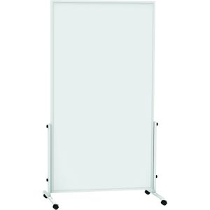 Maul Mobiel whiteboard MAULsolid easy2move (b x h) 1000 mm x 1800 mm Wit Kunststof coating Aan beide zijden te gebruiken, Incl. wielen