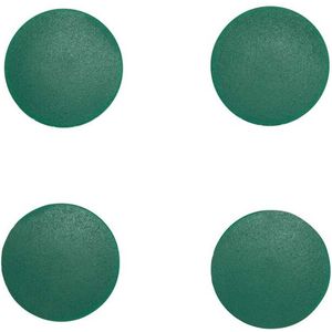MAUL Magneet MAULsolid, SB-verpakking, onbreekbare en kleine magneten voor veelzijdig gebruik, ronde magneet met modern design, Ø 32 x 9,6 mm, verpakking van 4 stuks, groen