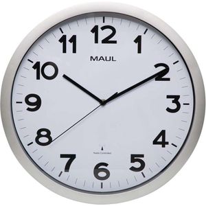 MAULstep Wandklok 40RC incl. batterij - zilver - 1 stuk - Ø 40 x 4.7 cm - MAUL