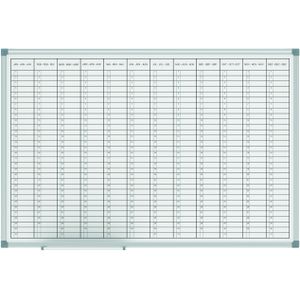 MAULstandard Jaarplanner 60 x 90 cm - wit - metaal - 1 stuk - MAUL