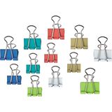 MAUL papierklem foldback 12x7mm en 12x9mm assorti, blister 24st 24 stuks