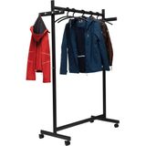 MAUL Rollgarderobe Samba 9424190 schwarz Metall 10 Haken 115,5 x 172,0 cm