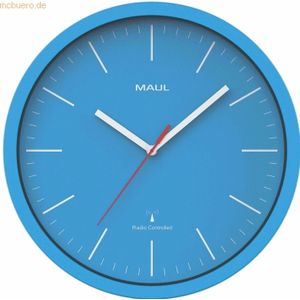 MAUL Wandklok MAULjump, zenderklok, lichtblauw
