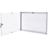 Buiten- binnenvitrine wand MAULexcite whiteboard 6xA4 met slot