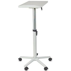 Maul Maulpro Beamertafel, tafel voor projector en beamer, traploos in hoogte verstelbare laptopstandaard, stabiele stervoet met 5 wielen, kantoormeubel voor laptop, notebook en tablet, grijs