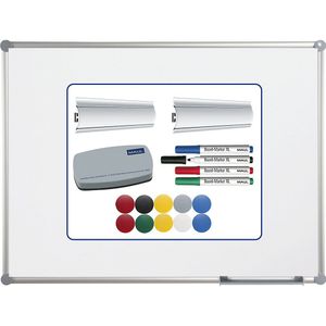 Voordeelset: Whiteboard MAULpro 2000 - B 1200 x H 900 mm + set van 3 toebehoren