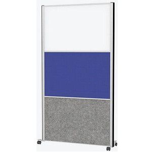 MAULconnecto scheidingswand 100 x 182 cm - akoestisch - met wielen - zilver - 1 stuk - MAUL