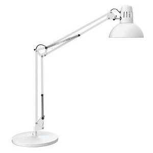 MAUL MAULstudy bureaulamp van metaal, professionele ledlamp, flexibele staande lamp voor kantoor en werkplaats, hoogwaardige ledverlichting, bureaulamp zonder gloeilamp, wit